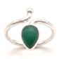 Anillo de Plata ajustable con esmeralda