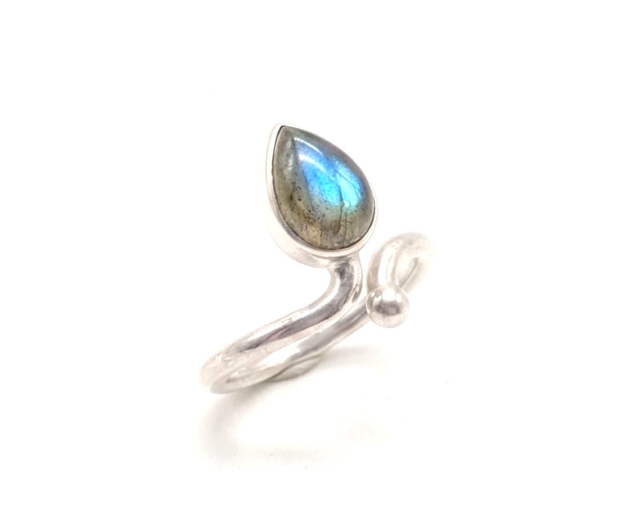 Anillo de Plata ajustable con labradorita