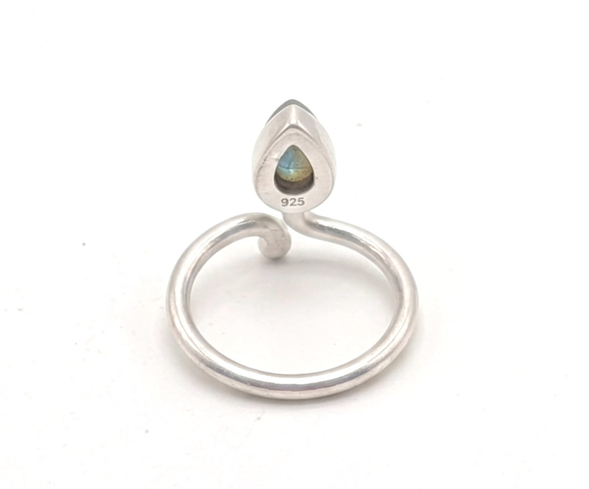 Anillo de Plata ajustable con labradorita