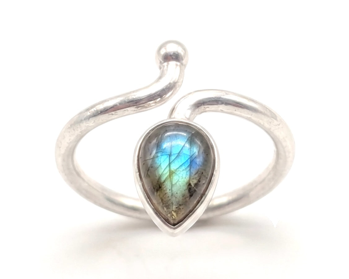 Anillo de Plata ajustable con labradorita