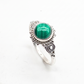 Anillo de Plata de la India con malaquita