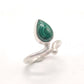 Anillo de Plata ajustable con malaquita
