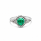 Anillo de Plata de la India con malaquita