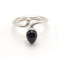 Anillo de Plata ajustable con ónix negro