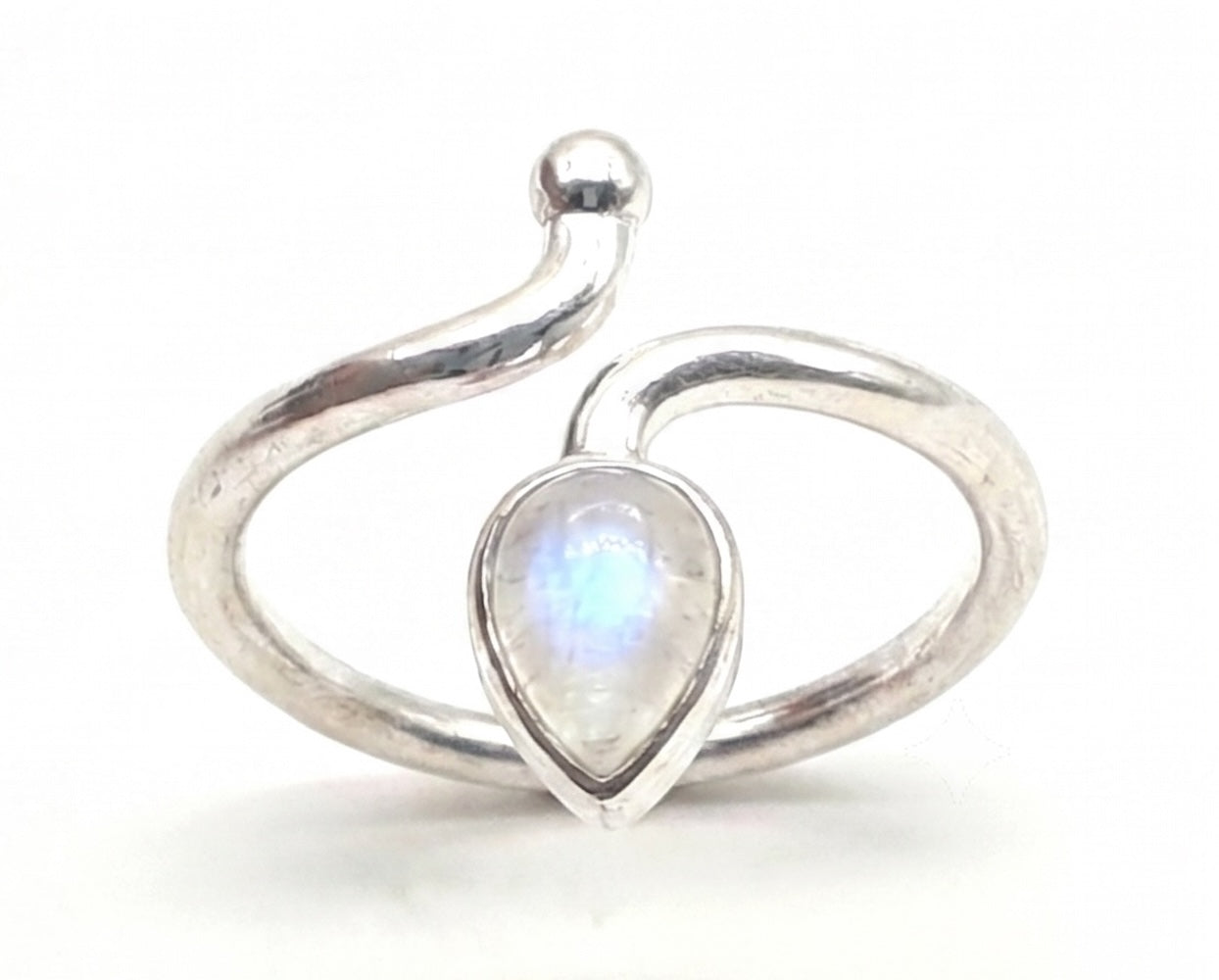 Anillo de Plata ajustable con piedra luna