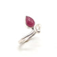 Anillo de Plata ajustable con rubí