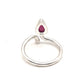 Anillo de Plata ajustable con rubí
