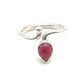 Anillo de Plata ajustable con rubí