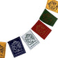 Banderas tibetanas con Ganesh y mantra