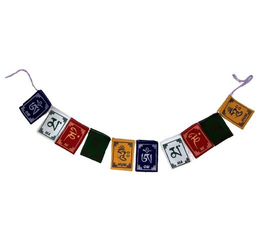 Banderas tibetanas mantra OM MANI PADME HUM