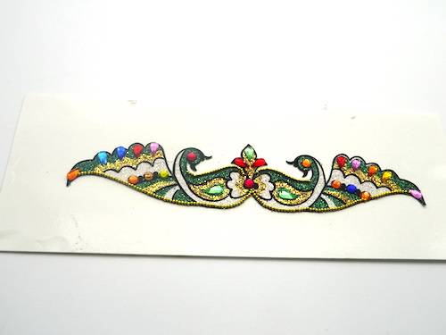 Tatuajes adhesivos de India color verde