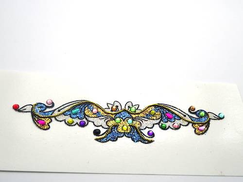 Tatuajes decorativos adhesivos color azul