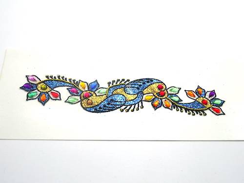 Tatuajes adhesivos de India color azul