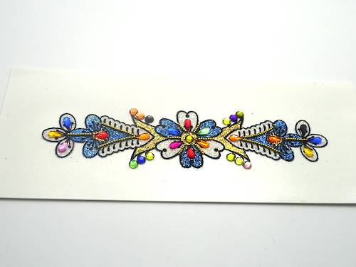 Tatuajes adhesivos de India color azul