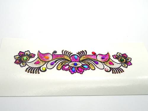 Tatuajes adhesivos de India color fucsia