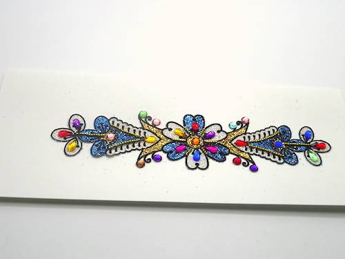 Tatuajes adhesivos de India color azul