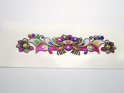Tatuajes adhesivos de India color fucsia