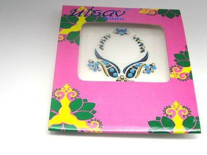 Bindis de la india de ombligo color azul