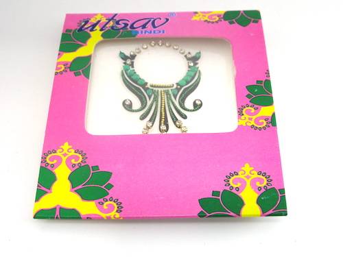 Bindis de la india de ombligo color verde