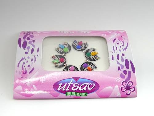 Bindis de la india de ombligo multicolor