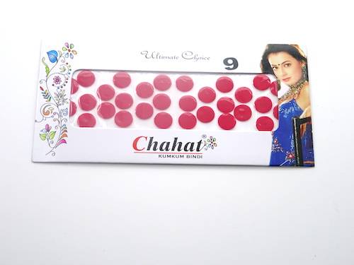 Bindis de la india redondos color rojo