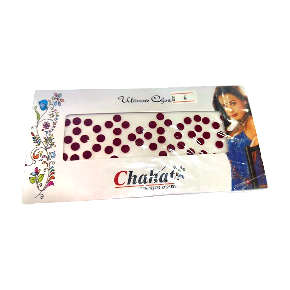 Bindis de la india redondos color granate