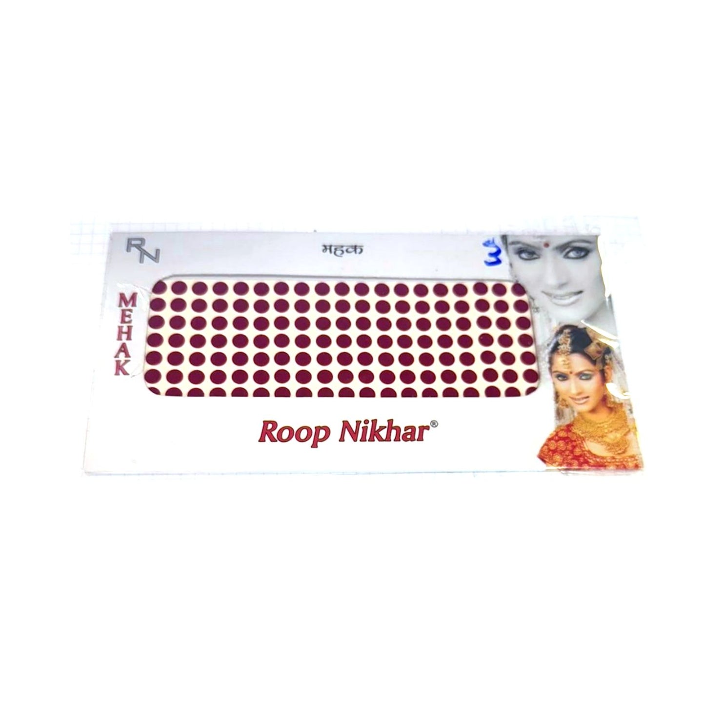 Bindis de la india redondos color granate