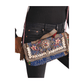 Bolso bohemio pequeño de piel con flecos y abalorios