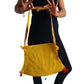 Bolso bandolera indio amarillo con pompones