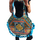 Bolso étnico de patchwork azul de la India