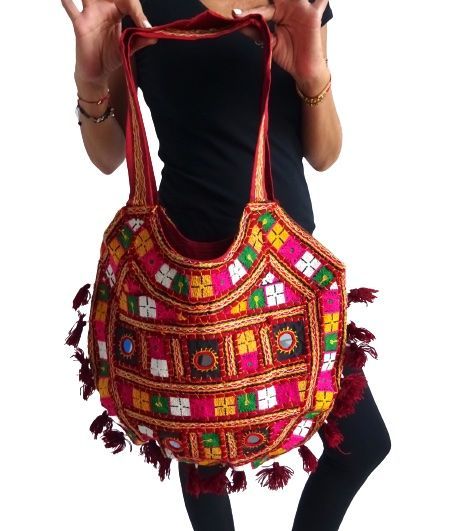 Bolso étnico con espejitos de la India
