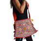 Bolso bandolera indio mandala con pompones