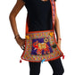Bolso bandolera indio naranja con pompones