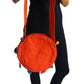 Bolso boho bandolera redondo de la india naranja