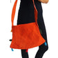 Bolso bandolera indio naranja con pompones