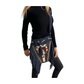 Bolso bandolera indio de piel con flecos