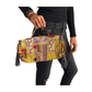 Bolso bohemio pequeño de piel con flecos y abalorios