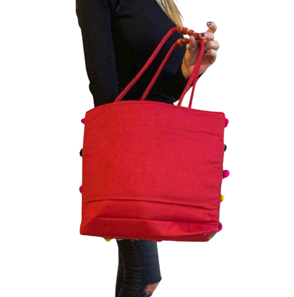 Bolso bohemio de cuadros colores