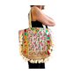Bolso bohemio indio con pompones