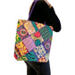 Bolso bohemio de cuadros de colores