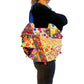 Bolso bohemio indio con pompones