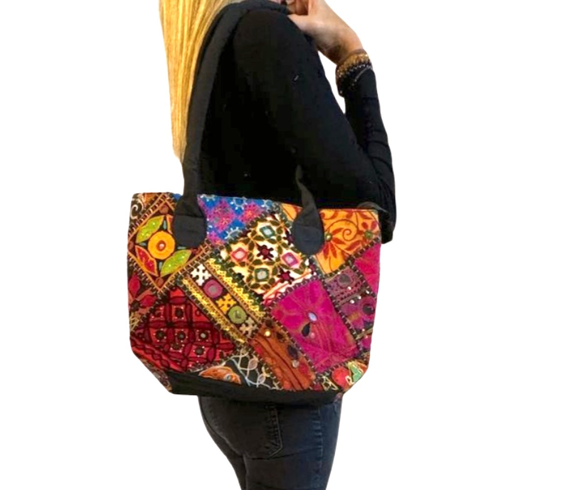 Bolso étnico de patchwork de la India
