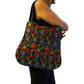 Bolso bohemio negro de terciopelo