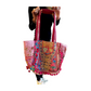 Bolso bohemio rosa con pompones