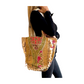 Bolso bohemio indio con pompones