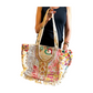 Bolso bohemio indio con pompones