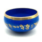 Cuenco tibetano azul de siete metales mantra