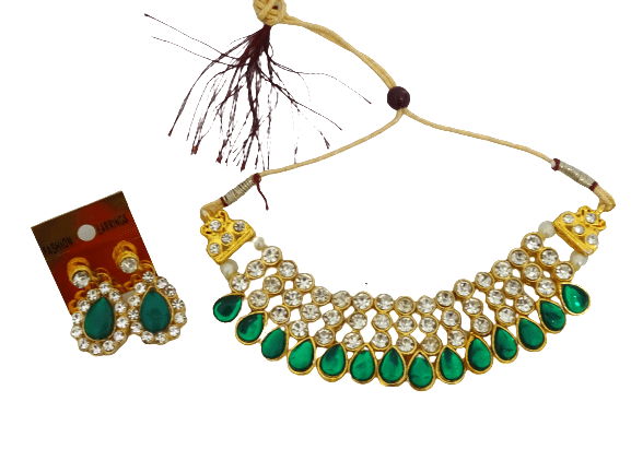 Conjunto de bisutería Bollywood de dos piezas