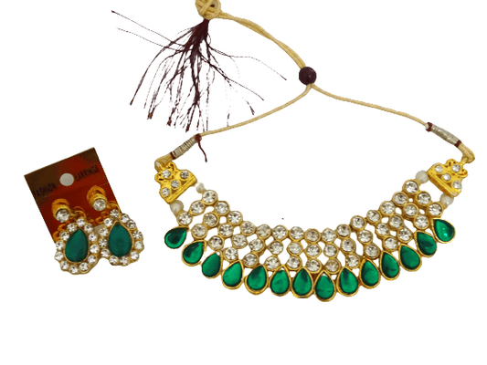 Conjunto de bisutería Bollywood de dos piezas