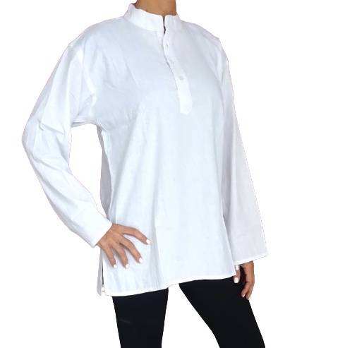 Camisa étnica india unisex de algodón